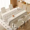 2026 Nuevo Estilo Mantel Impermeable a Prueba de Aceite Lavable Resistente al Calor Rectangular de Gama Alta Cubierta de Piel de Cordero para Mesa de Café