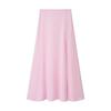 Para Aliexpress Popular Estilo Europeo y Americano Transfronterizo Falda Versátil de Color Puro para Mujer con Cintura Elástica