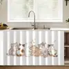 Cortinas para Cubrir Gabinetes al por Mayor, Estantes de Almacenamiento, Artículos Varios, Zapateros, Cortinas Decorativas a Prueba de Polvo, Cortinas Divisorias para Gabinetes Autoadhesivas de Velcro