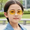 Gafas de Sol Retro Ovaladas para Niños Europeos y Americanos, Protección Solar para Exteriores, Ciclismo Viajes, Moda Trendy, Gafas de Sol Transfronterizas