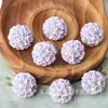Nuevo accesorio de joyería DIY de flor de tres pétalos con incrustaciones de diamantes de resina transfronteriza, bola de arcilla suave con bola de diamante con agujero central y flor de cinco pétalos con incrustaciones de diamante