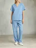Trajes de Scrubs Ligeros de Verano Transfronterizos Walmart Trajes de Scrubs Dentales Conjunto de Ropa de Trabajo para Doctor Médico de Comercio Exterior Transfronterizo