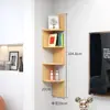 Estantería de Pared sin Taladro Estante de Almacenamiento Montado en Pared Divisor de Esquina Esquina de Dormitorio Esquina de Sala de Estar Estante de Almacenamiento para Esquina