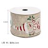 Cinta de Papá Noel para manualidades Hongbin Cinta para decoración de árbol de Navidad Cinta con borde de alambre para coche de Navidad Cinta cinta