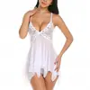 Comércio Exterior Europeu e Americano Lingerie Sexy Transfronteiriça Renda Tiras Pijama Multicor Sexy Camisola Transparente Fabricante Atacado