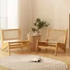 Poltrona Individual Sofá Estilo Wabi-Sabi, Poltrona Vintage de Rattan Trançado para Pousada, Poltrona Preguiçosa de Designer para Varanda de Casa