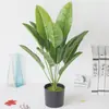 Planta verde de simulação nórdica 12 Canna em vaso decoração de sala de estar interna piso ave-do-paraíso bonsai ornamentos