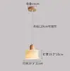 Luminária pendente pequena de madeira minimalista para mesa de jantar, balcão de bar, quarto de hospedagem, cabeceira, luminária pendente de vidro de madeira maciça, decoração de casa nórdica