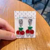 Aretes de Frutas de Dibujos Animados de Resina para Niños, Aretes Falsos Sin Perforaciones, Aretes Colgantes, Aretes para Niñas, Accesorios para Niñas