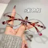 Gafas de lectura nerd de montura pequeña con resorte anti-luz azul para mujer sin maquillaje, montura con estampado de leopardo de celebridad de internet, gafas retro al por mayor