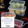 Refrigerador Crisper Venta al por Mayor Cocina Plástico Transparente Rectangular Engrosado Gran Capacidad Almacenamiento de Alimentos Caja Sellada con Tapa
