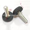 Pie de plástico antideslizante de grano recto de 20 mm-m6 almohadilla de pie ajustable de plástico pie de ajuste de muebles de TPE pie de ajuste