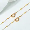 Nuevo Pulsera de Acero Inoxidable en Forma de Corazón para Niñas, Estilo Ins, Nicho, Lujo Ligero, Acero de Titanio de Gama Alta, Joyería que No se Desvanece