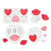 Arcilla de Chocolate para Manualidades Tamaño 8 Corazón Labios Día de San Valentín Decoración para Pastel Fondant Molde de Silicona