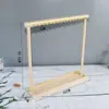 Soporte de madera maciza color nogal para collares, Estante de almacenamiento para pulseras, Soporte de exhibición de joyas para rosarios budistas, Cadenas de suéter y pulseras
