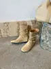 Primer Encuentro Temporada Estilo Coreano Punta Redonda Hebilla Botas de Media Caña Invierno Moda Mujer Botas Adelgazantes Elegantes 2026 Botines