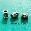 Contas de liga prateada vintage de Xizang, prata antiga, pulseira de colar com contas, acessórios de joalheria DIY por atacado