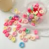 2026 Scrunchie Grueso de Degradado para Verano Banda Elástica Alta para el Cabello Moda Femenina Accesorio para el Cabello para Viajes Cuerda para el Cabello Gomita para el Cabello