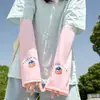 Verano Nuevo Manga de Trompeta Manga de Hielo Suelta Bolsa de Manga Protectora Solar Mano de Mujer Lindo Oso Exterior Montañismo Escalada Protección UV