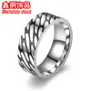 Anillo de Acero de Titanio Personalizado Estilo Europeo y Americano Moda Diseño de Aceite Corrosión Anillo para Hombre Joyería para Mano Venta al por Mayor