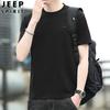 JEEP SPIRIT Nueva Camiseta de Manga Corta para Hombre Cuello Redondo Transpirable Talla Grande Holgada Ocio para Hombre Control de Precios 98 yuanes