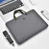 Nova Bolsa de Laptop da Moda Portátil Simples Pasta Bolsa de Conferência Leve Couro Bolsa de Computador para Negócios