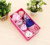 Caixa de armazenamento de roupa íntima de arroz branco rosa vermelha, conjunto de quatro peças, 6, 7, 8, 24 meias, caixa de armazenamento de sutiã de tecido