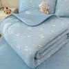 Algodón tipo A con forro polar, un lado algodón puro, un lado felpa de leche para bebé, colcha de doble uso, funda de colchón para estudiante, funda de cama kang