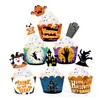 WB 760000 Calabaza de Halloween Fantasma Pastel Postre Borde Horneado Decorativo Tarjeta de Mesa 24 piezas