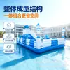 Castelo de Água Flutuante Grande Hermético Tobogã Inflável Comercial Piscina Playground Integrado Pista de Obstáculos Aquáticos Móvel ao Ar Livre