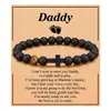 Pulsera de Piedra Ojo de Tigre Popular de Venta Caliente Transfronteriza con Colgante de Cruz Pequeña Pulsera de Regalo Pulsera de Obsidiana Pulsera de Cruz de Diamante Negro
