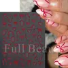 Belleza Total Transfronterizo Nuevas Pegatinas para Uñas Ins Línea Láser Dorada y Plateada Moño Corazón Pegatinas para Uñas