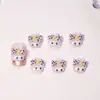 Estampado de Leopardo Transparente Accesorios de Arte para Uñas Estilo Cartoon Japonés Piezas Pequeñas de Resina Decoración de Uñas Clips para Pendientes DIY