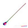 Colher canudo de aço inoxidável 304 colher canudo de aço inoxidável integrada de uso duplo Bar cafeteria cabo longo talheres colher para misturar
