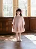 Vestido de niña 2026 otoño nuevo estilo lentejuelas lazo malla vestido de princesa de moda vestido abullonado vestido chaleco