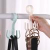 Bag rack bolsa feminina 4 garra gancho saco gancho saco gancho guarda-roupa rack de armazenamento multi-funcional rotativo em forma de S