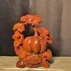 Adornos de Calabaza Tallada de Ébano, Adornos de Madera Maciza para el Hogar y la Oficina, Regalos que Implican que la Calabaza Traerá Riqueza