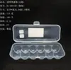 Caja de almacenamiento de huevos transparente con múltiples compartimentos y tapa abatible, caja para huevos de refrigerador de cocina, estante para huevos, bandeja para huevos, compartimento para huevos RS-800107