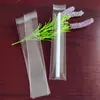 Bolsa autoadhesiva OPP al por mayor de fábrica bolsa larga abierta de PE de 2 cm bolsa de embalaje para pajitas y tubos de acero bolsillo plano pequeño