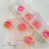 Donas Redondas de Colores Goteando Aceite Cuentas de Vidrio Pulsera Hecha a Mano DIY Cadena para Teléfono Móvil Material Accesorios de Joyería