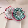 Mori Tulipa Flor Xadrez Intestino Grosso Elástico de Cabelo Pequeno Fresco Corda de Cabelo Bola de Menina Corda de Cabelo Tendão de Borracha Acessórios de Cabelo