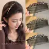 Elegante Peine de Reversa con Pedrería para Mujer, Herramienta de Peinado para Fijar el Cabello Suelto en la Parte Trasera de la Cabeza, Peine para Flecos Estilo Coreano
