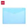 Bolsa de archivo con botón Deli A4, transparente, impermeable, para exámenes, tareas, estudiantes, almacenamiento de archivos de oficina