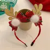 Diadema navideña transfronteriza Diadema con lazo de árbol de Navidad Pasador decorativo lindo Diadema de cuernos de alce Accesorios para el cabello al por mayor
