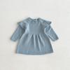 Ropa coreana para niños de 1 a 8 años, vestido de punto para niñas, suéter de otoño e invierno de moda, falda de princesa, novedad de 2024