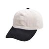 Gorra de Béisbol de Pana Lisa Transfronteriza con Diseño de Bloques de Color para Parejas, Gorra Versátil Unisex de Pico de Pato, Artículo Transfronterizo Más Vendido