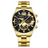 Ventas Directas de Fábrica, Popular Reloj de Cuarzo para Hombre con Correa de Acero y Calendario, Venta Caliente Transfronteriza, Reloj de Cuarzo Deportivo para Hombre con Manecillas Luminosas