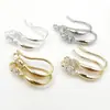 Ganchos para Oreja de Cobre Chapado en Oro de Color Fuerte y Duradero con Zirconitas Incrustadas y Argollas Colgantes Ganchos para Pendientes DIY Accesorios para Joyería de Oreja Materiales