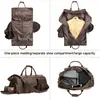 Bolsa de Equipaje para Hombre de Cuero Crazy Horse de Comercio Exterior, Bolsa de Viaje de Alta Gama con Compartimento para Zapatos, Bolsa Portátil Grande de Capacidad para Fitness para Hombre al por Mayor