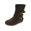 Botines retro para mujer con aumento interno de altura, nuevos botines estilo western slip-on Martin para otoño e invierno 2026, botines de punta redonda, botines de plataforma estilo Birkenstock